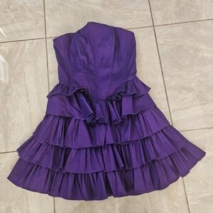 Lenovia Purple Corset Style Vintage Mini Evening Dress Size M juniors
